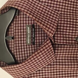 Men's Brick Red Checkered Shirt
